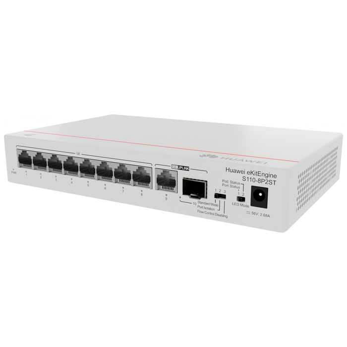 S110-8P2ST - SWITCH 8P GE POE+1SFP COMBO