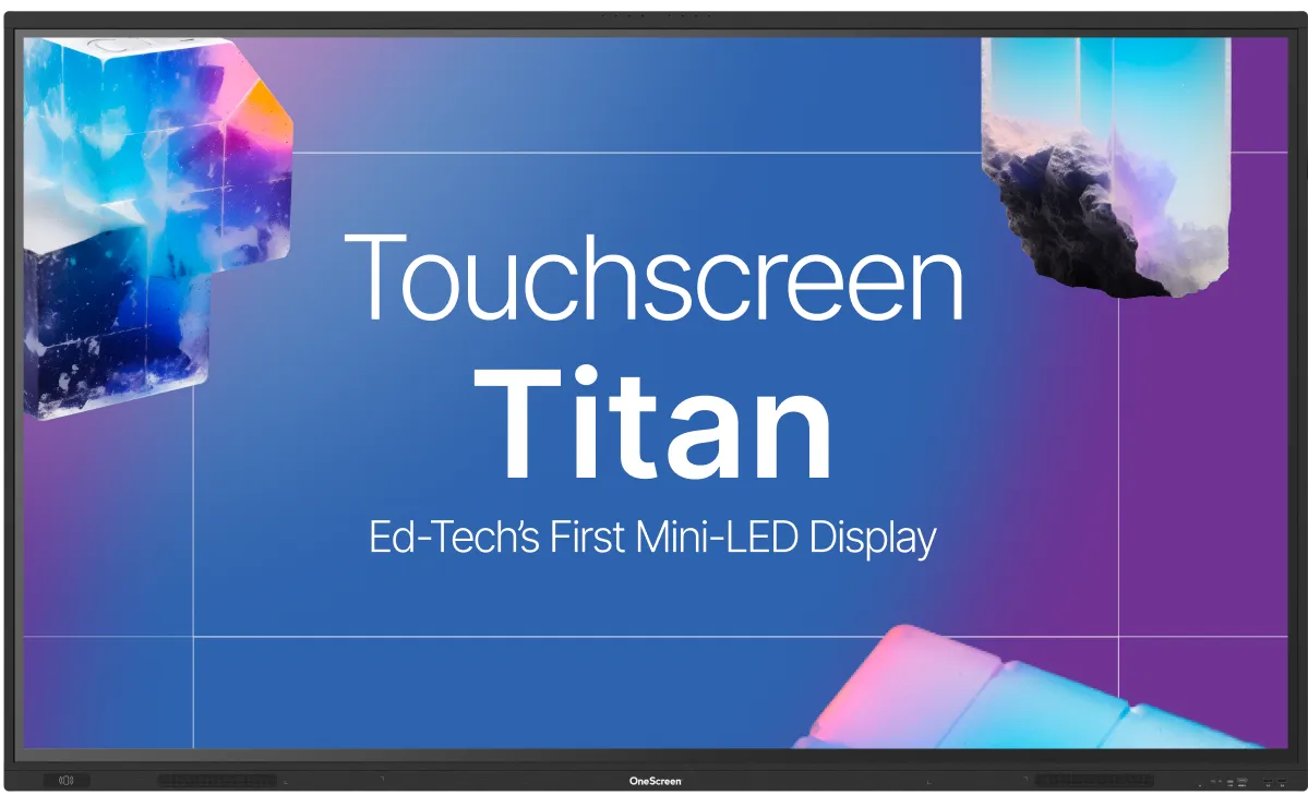 Pantalla Onescreen TL7-105 Pantalla interactiva, tecnología multitáctil. 4K UHD Android 13, 8GB RAM, 64GB ROM.